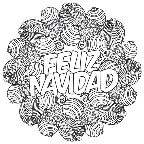 Dibujos De Mandalas Navidad Dificiles Para Colorear Vsun