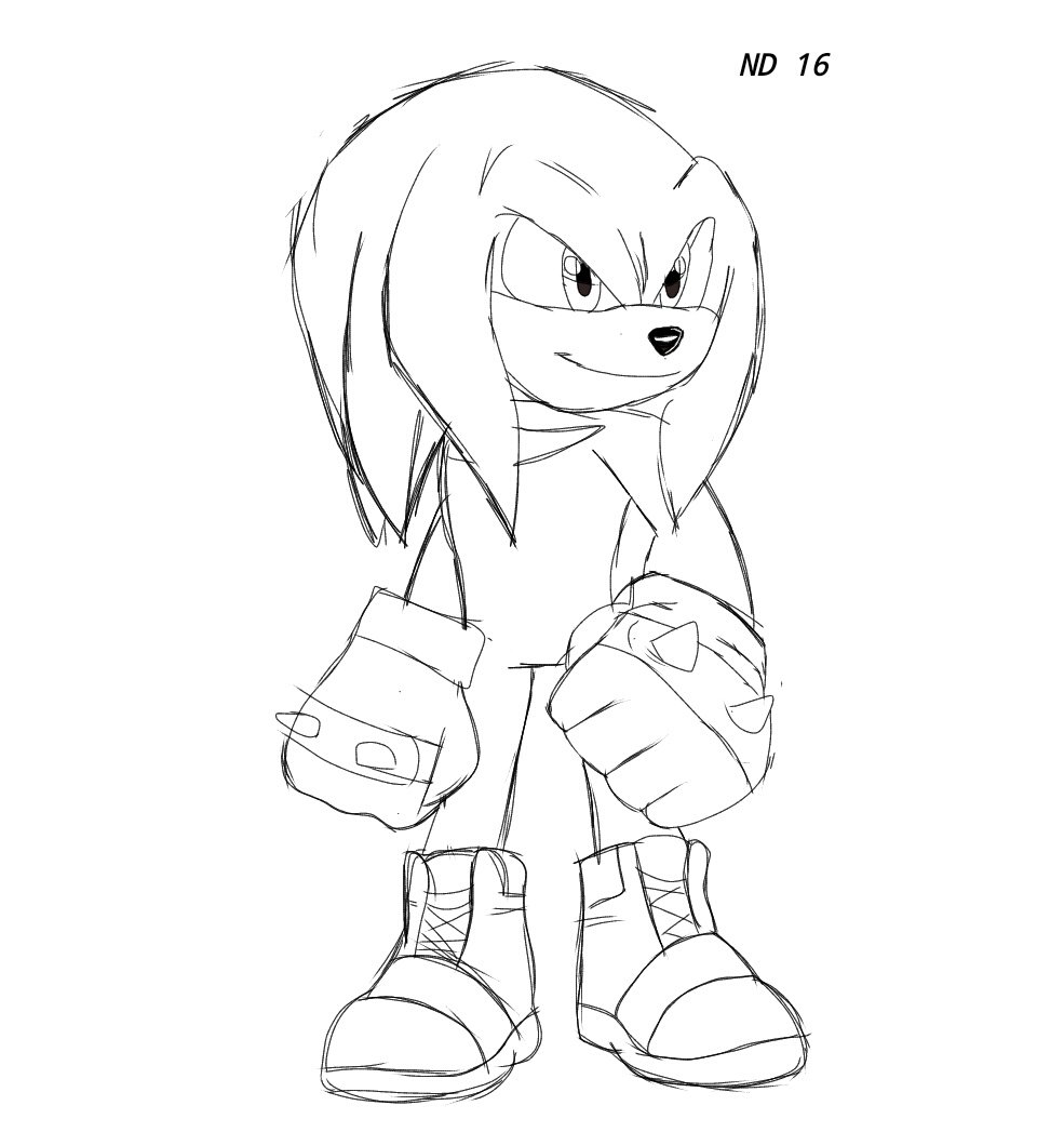 Dibujos De Knuckles Para Colorear Vsun