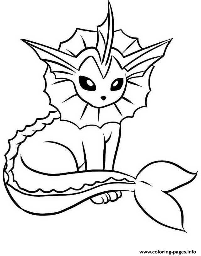 Dibujos De Pokemon Vaporeon Para Colorear Vsun