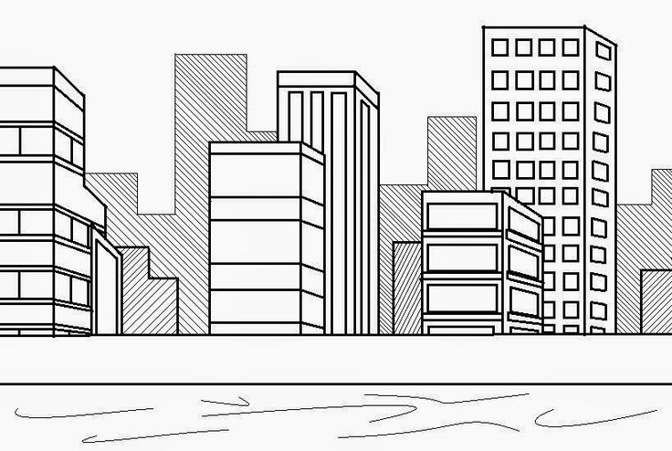 Dibujos de pueblos ciudades para colorear