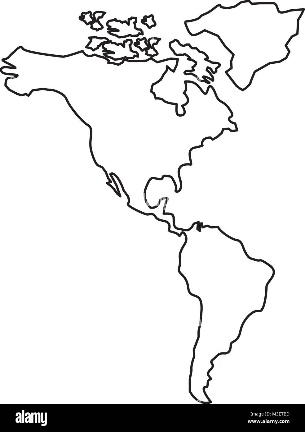 Dibujos De Mapa Continente Americano Para Colorear Vsun 2881