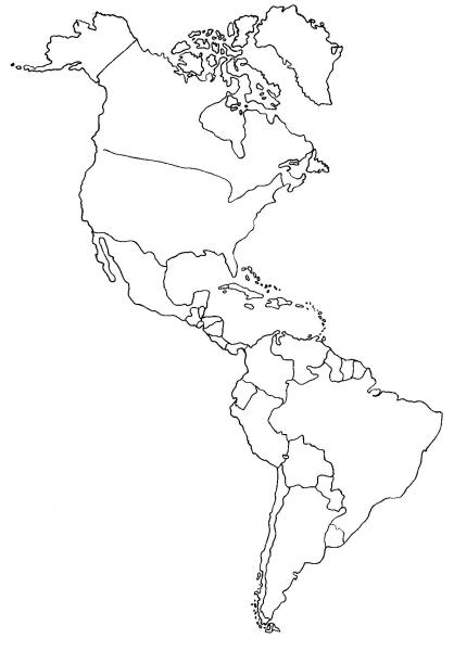 Dibujos De Mapa Continente Americano Para Colorear Vsun 2405