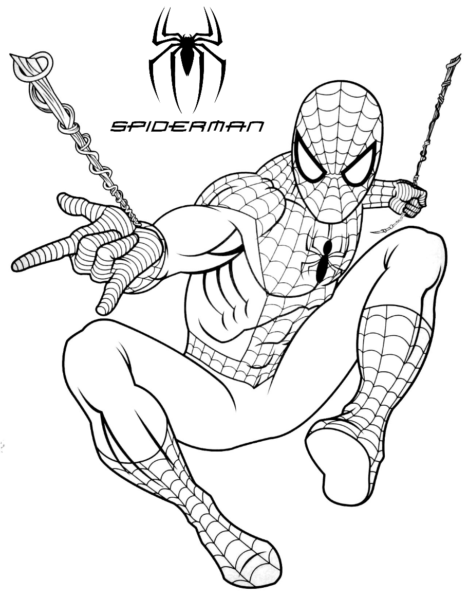 Dibujo para imprimir y colorear de Careta de Spiderman