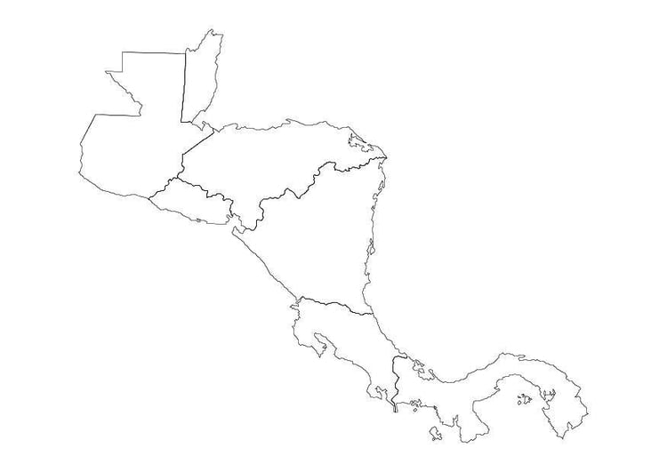 Dibujos De Mapa Centroamérica Para Colorear Vsun 1239