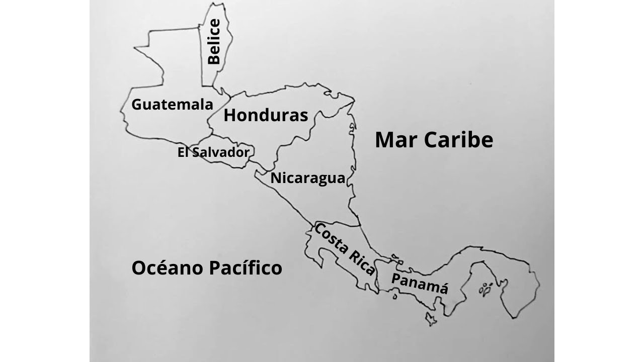 Dibujos De Mapa Centroamérica Para Colorear Vsun 7432