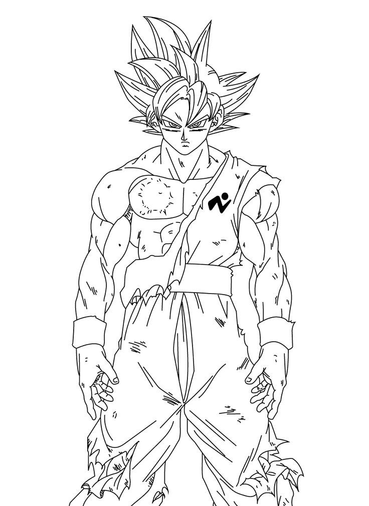 Dibujos De Goku Ultra Instinto Cuerpo Completo Para Colorear Vsun