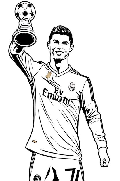 dibujos de cristiano ronaldo para colorear