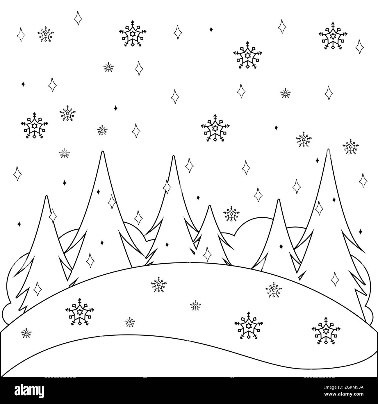 Dibujos De Paisajes Nevados Para Colorear Vsun