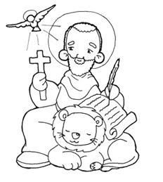 Dibujos de san marcos evangelista para colorear