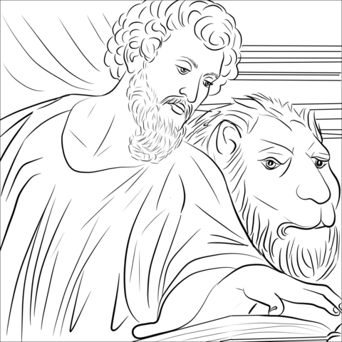Dibujos de san marcos evangelista para colorear
