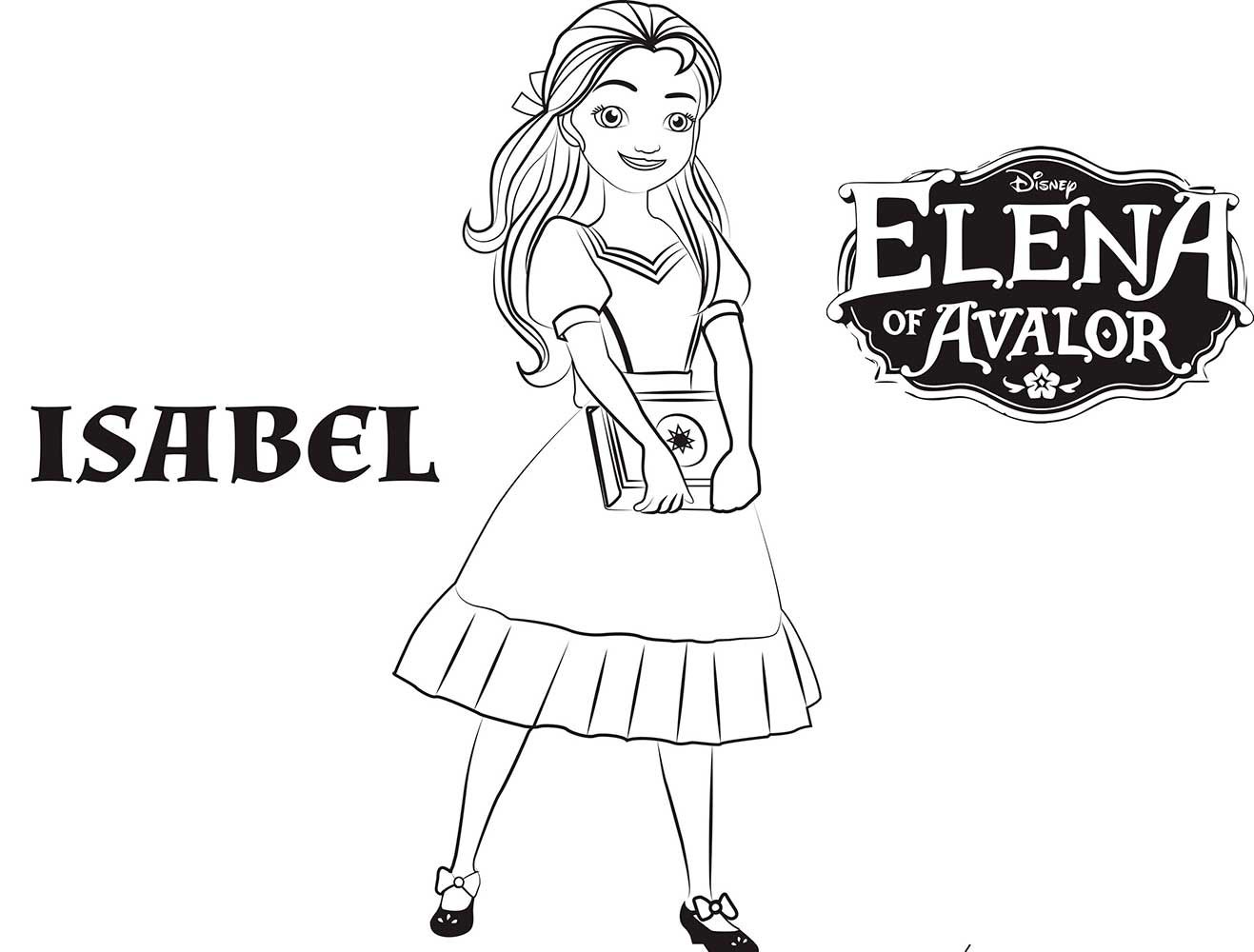 Dibujos de elena avalor isabel para colorear | vsun