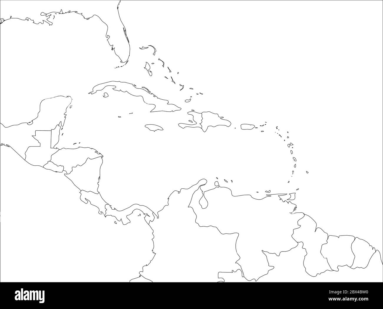 Dibujos De Mapa America Central Caribe Para Colorear Vsun 9676