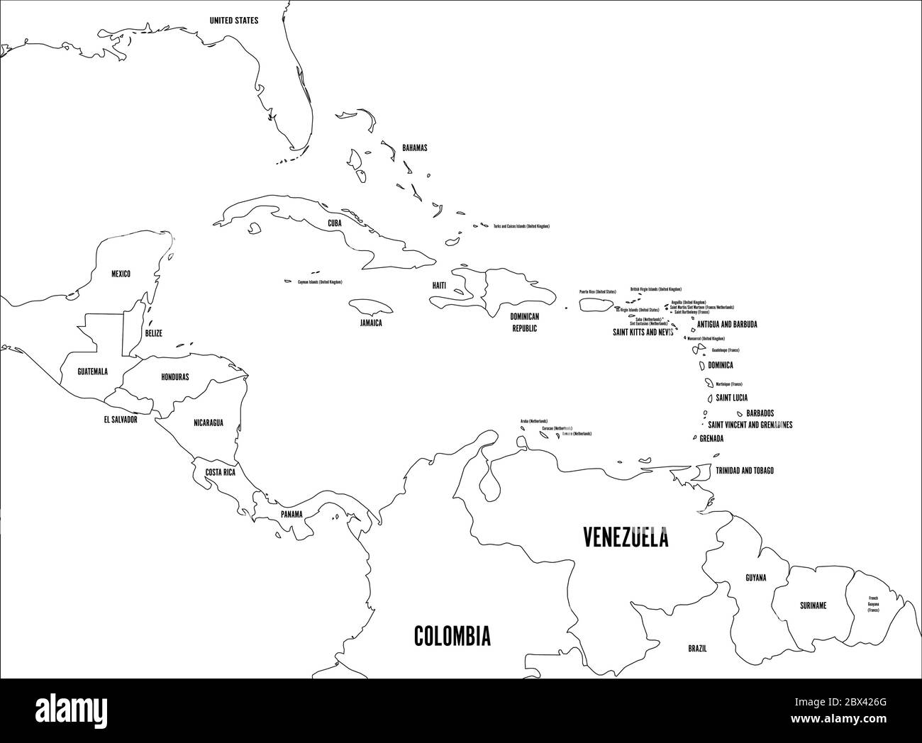 Dibujos De Mapa America Central Caribe Para Colorear Vsun 8690