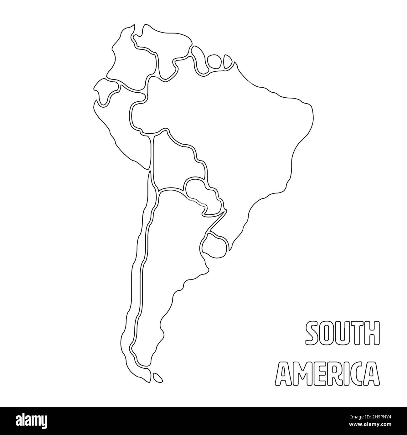Dibujos De Mapa America Latina Para Colorear Vsun 9565