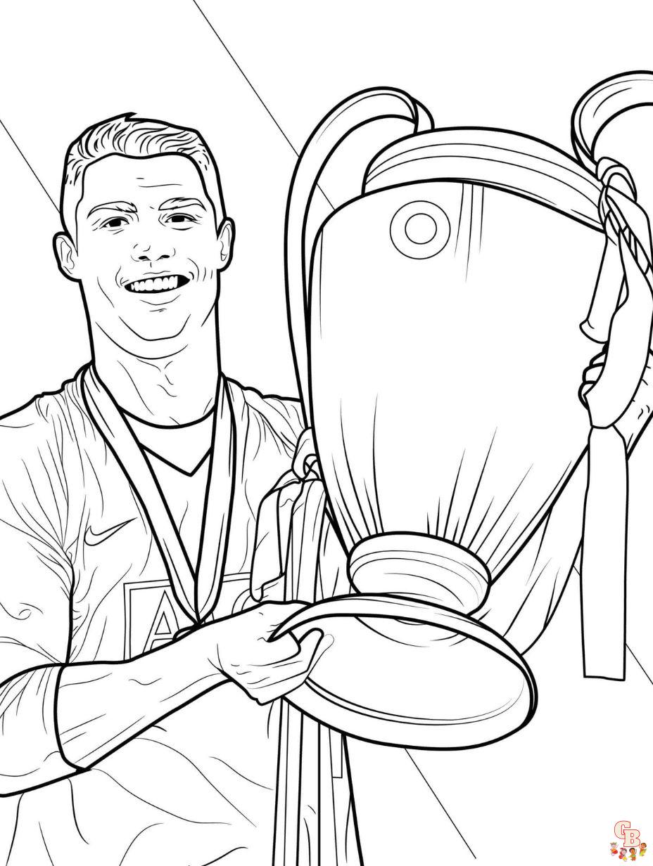 dibujos de cristiano ronaldo para colorear