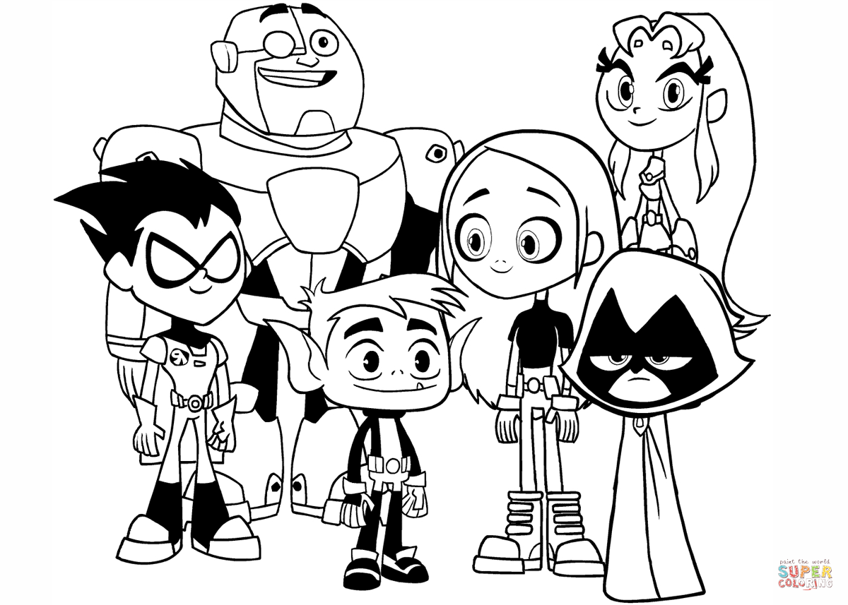 Dibujos de teen titans go para colorear | vsun