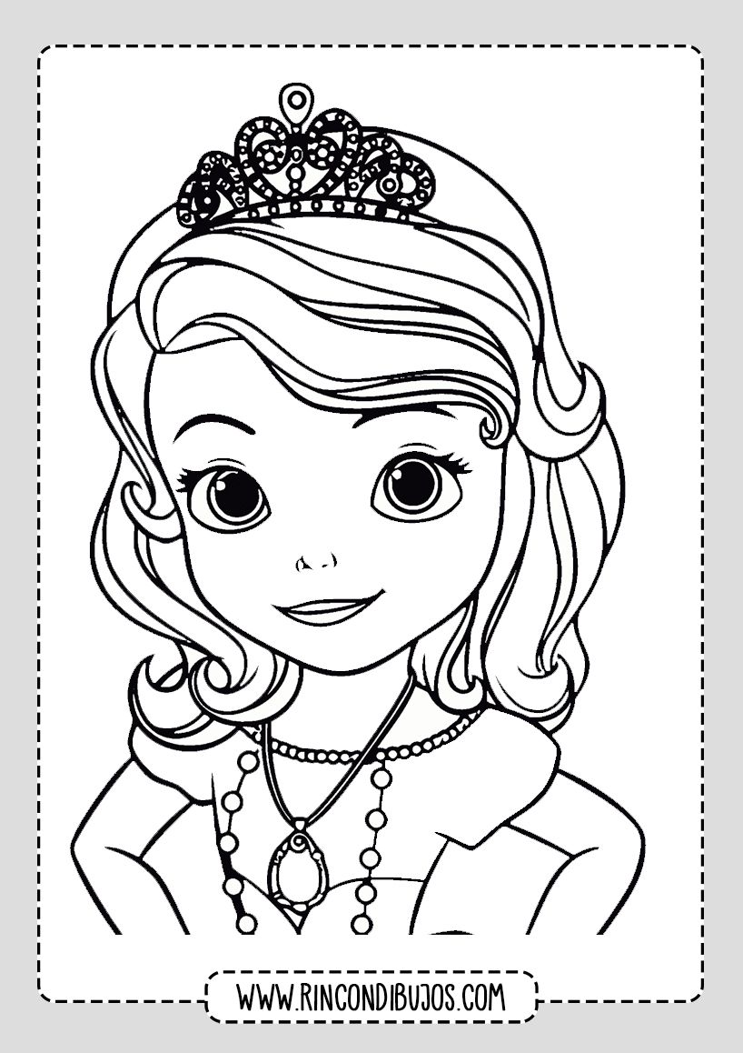 Dibujos de caras princesas para colorear