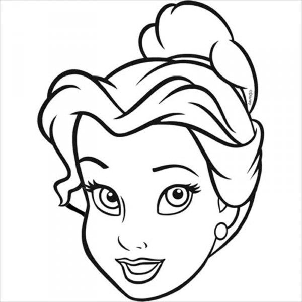 Dibujos de caras princesas para colorear
