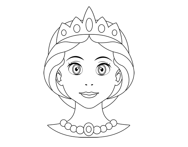 Dibujos de caras princesas para colorear