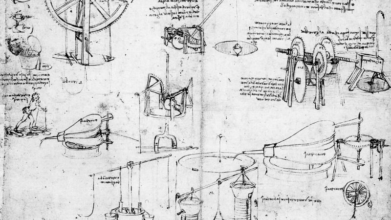 Dibujos de inventos leonardo da vinci para colorear