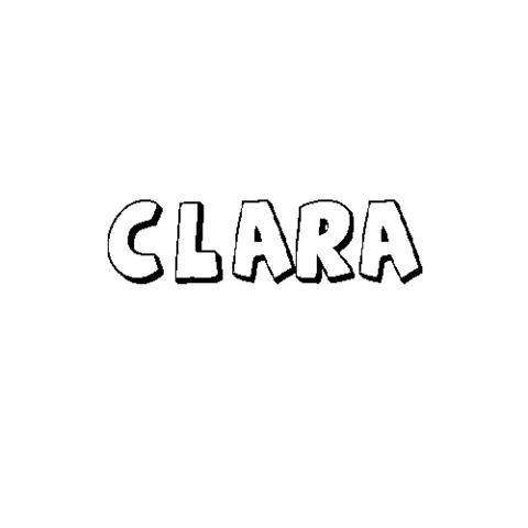 Dibujos de nombre clara para colorear