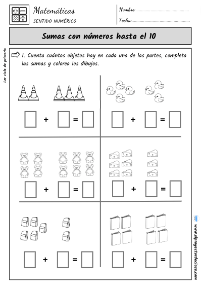 Dibujos De Numeros Sumas Para Colorear Vsun