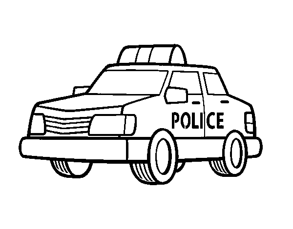 Dibujos de coche policia para colorear